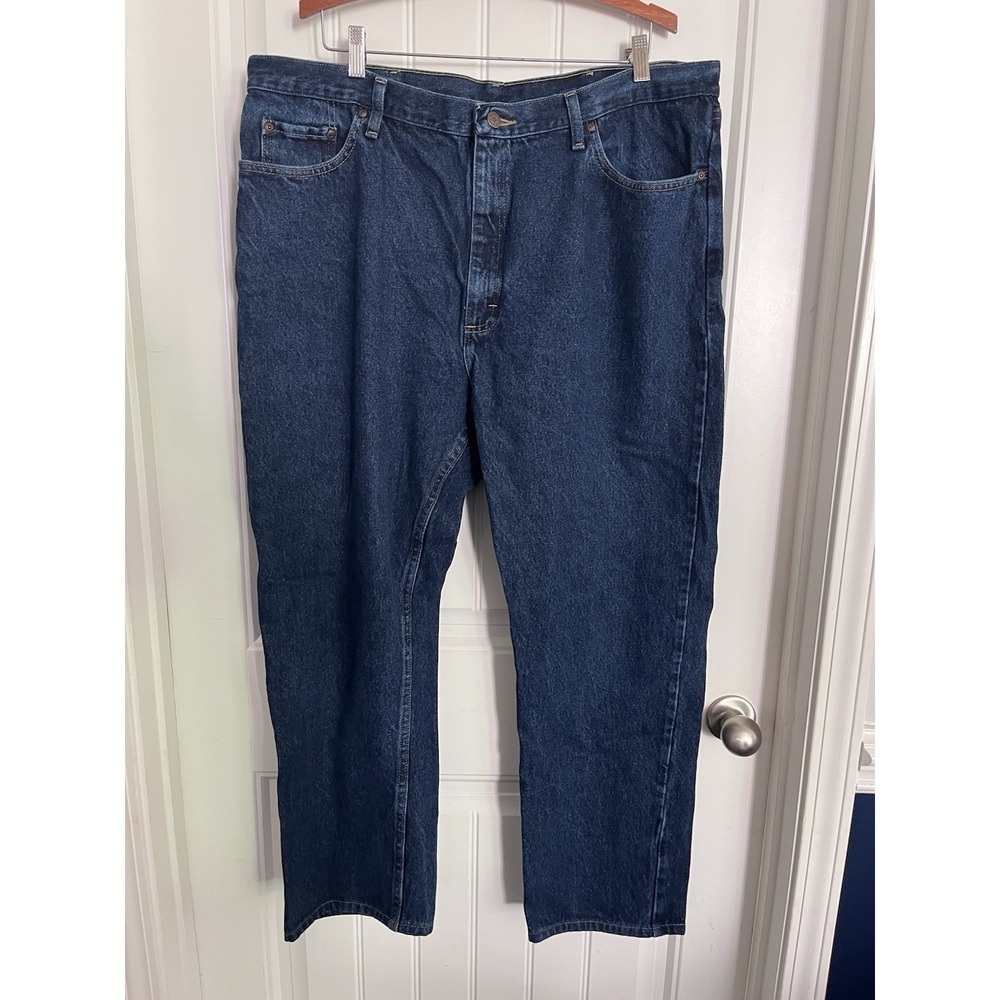 Wrangler Jeans Mens Sz 42x32 Dark Wash Denim Regular Fit Classic 608